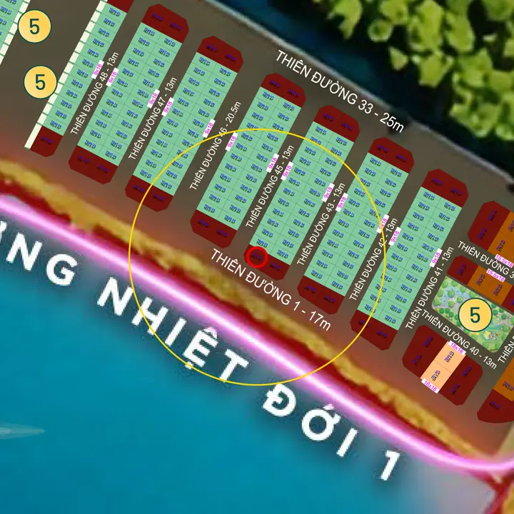 Vị trí lô TĐ1-94 trên tổng mặt bằng