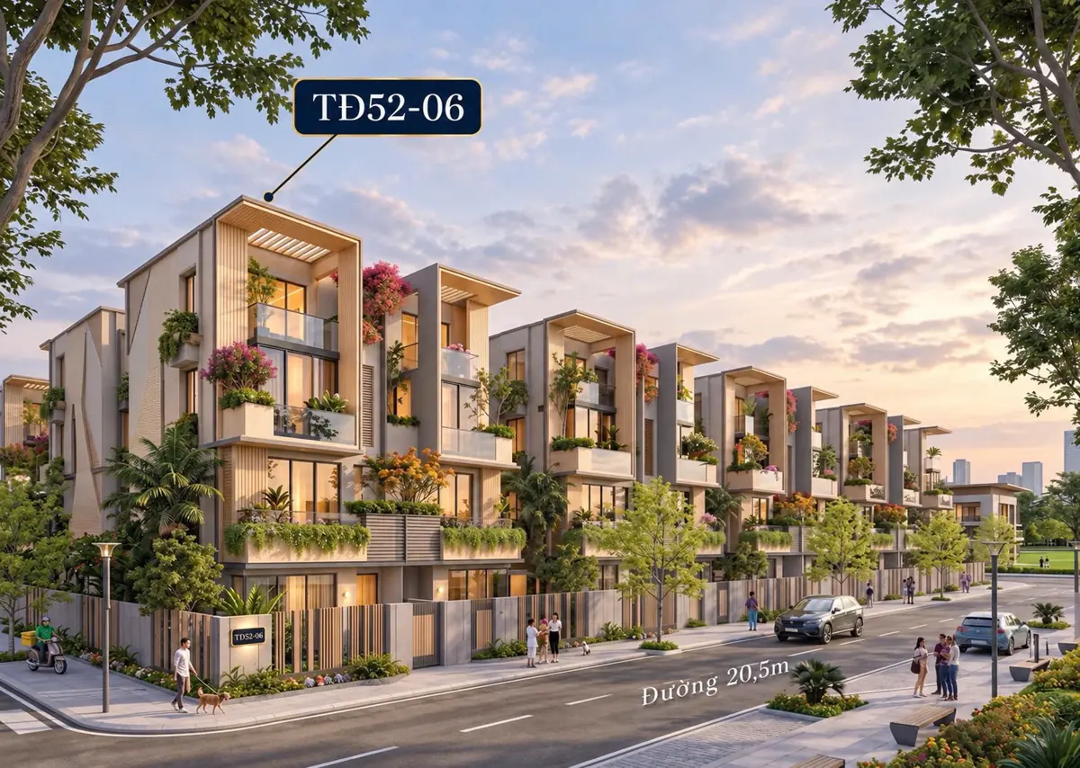 Phối cảnh minh họa căn TĐ52-06